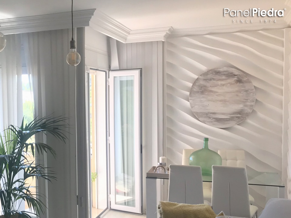 Paneles decorativos minimalista en una vivienda