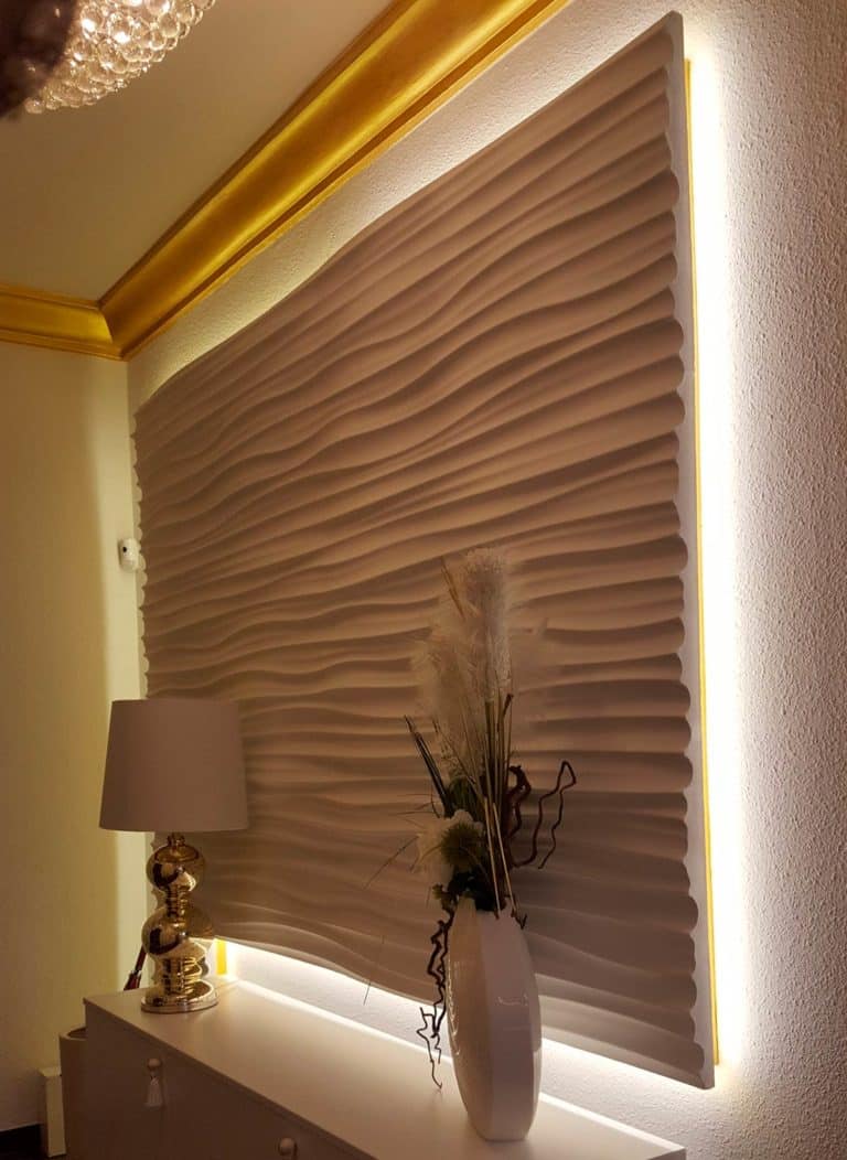 Paneles Decorativos 3d en la entrada de la Vivienda.