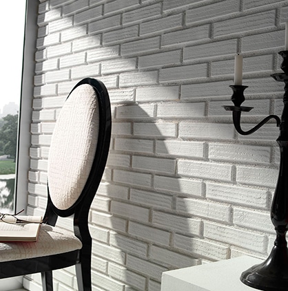 Panel decorativo ladrillo caravista blanco