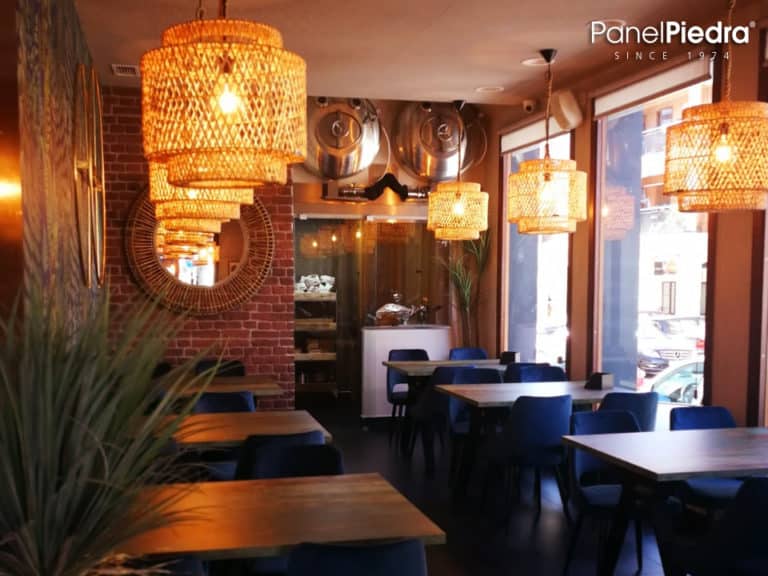 Decoración de Restaurantes con Paneles imitacion Ladrillo