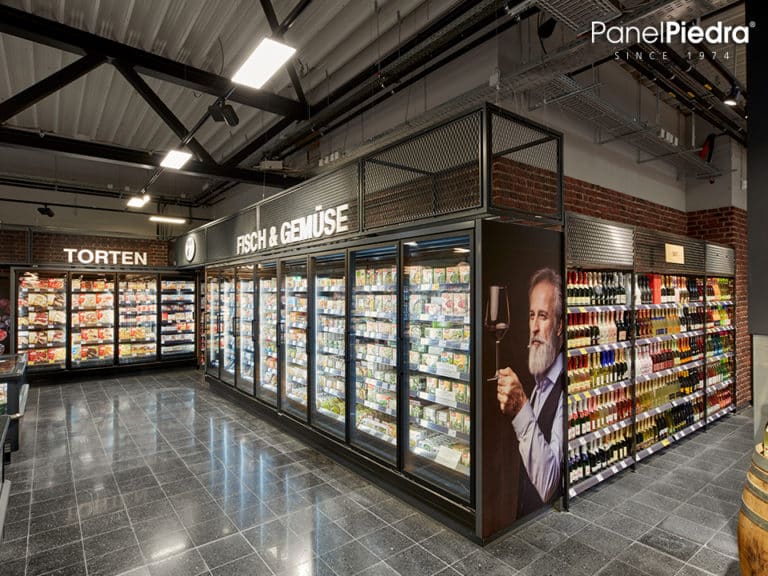 Supermercado con Paneles imitación ladrillo
