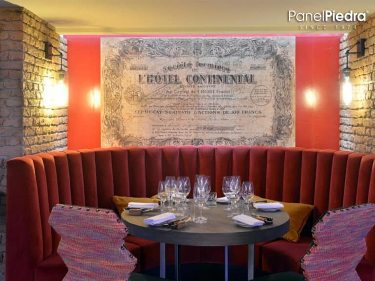 Decorar un Hotel Boutique con paneles de Piedra