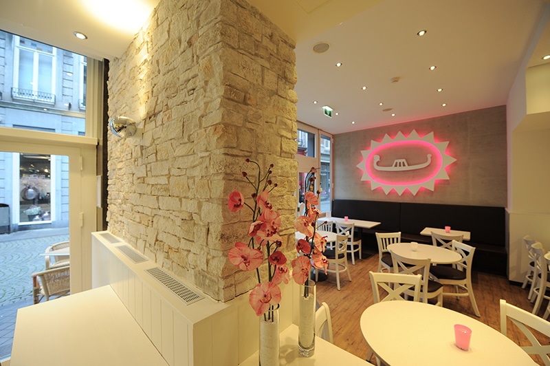 Paneles decorativos de panel piedra para el diseño de paredes de restaurantes