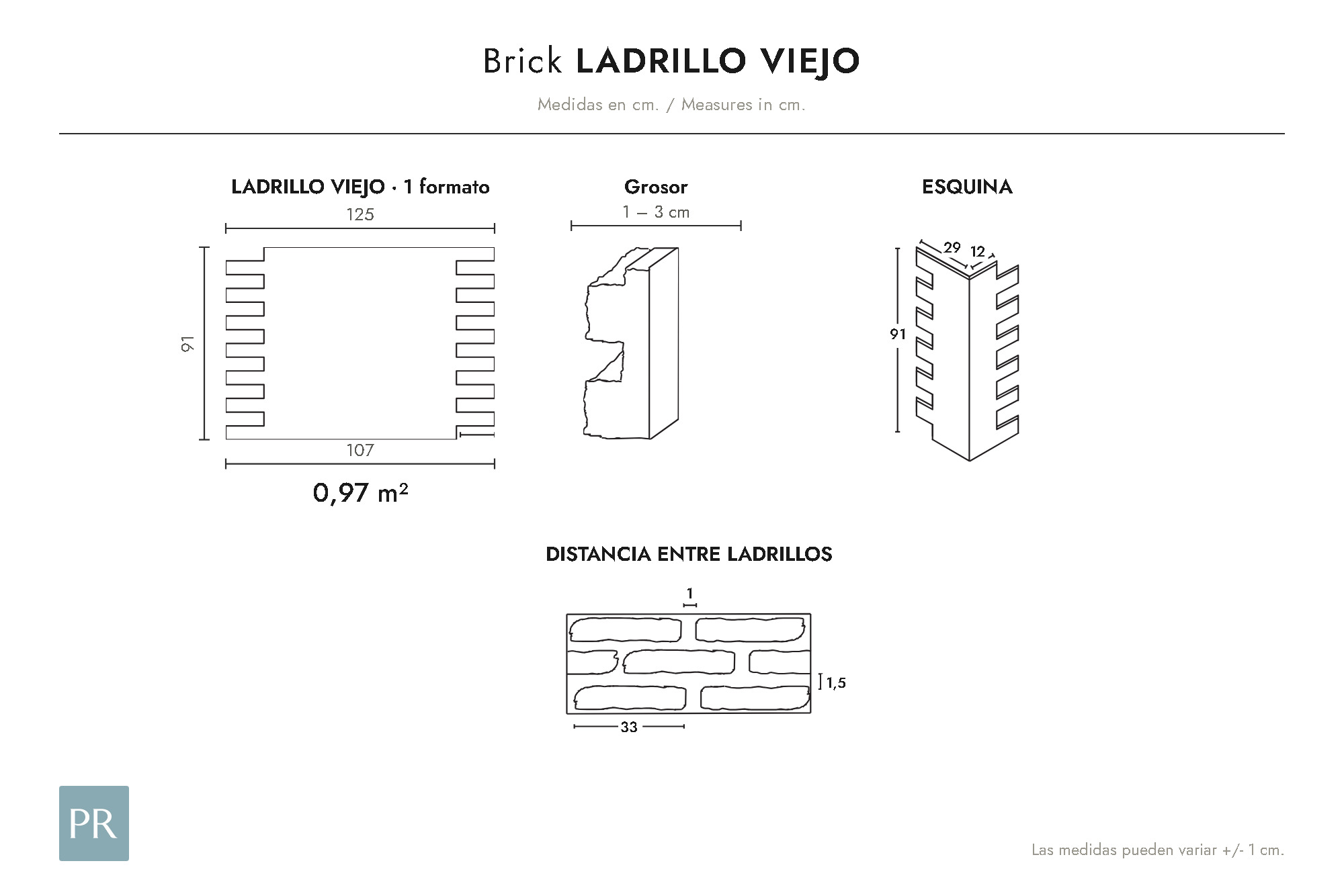 Croquis de medidas del panel Viejo (cm)