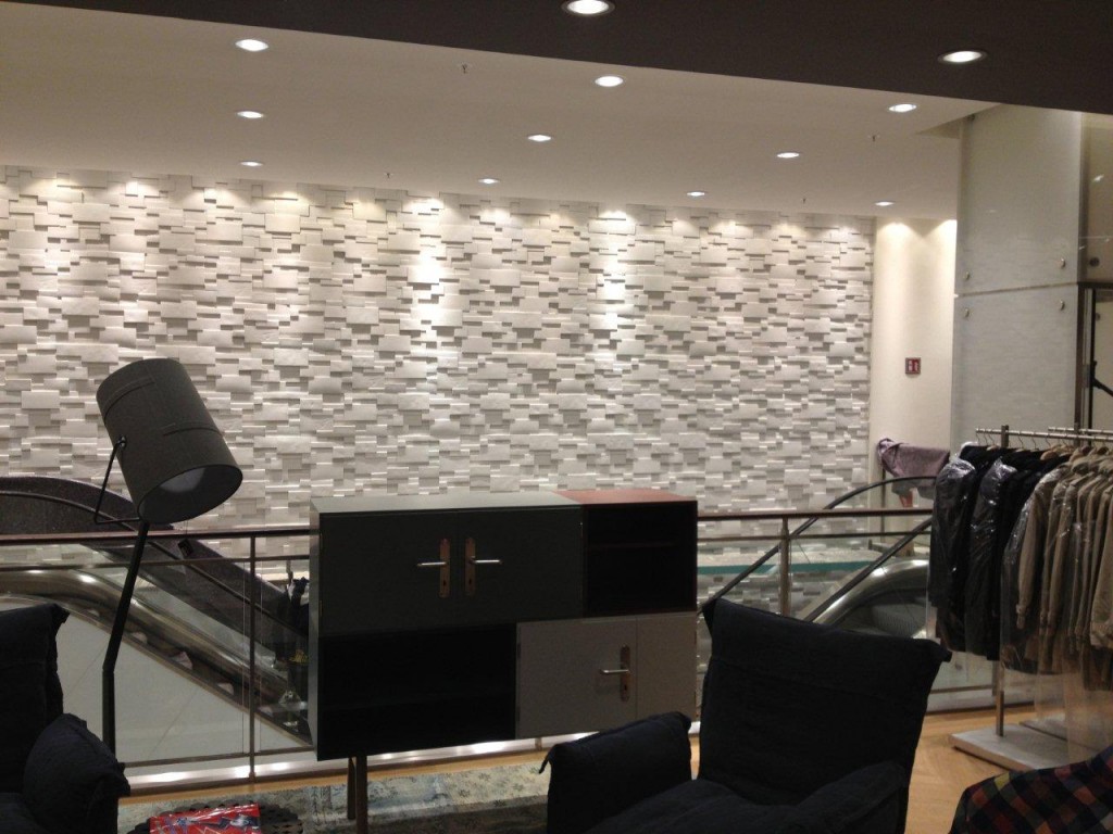 Centro Comercial con Paneles Decorativos 3D — Lifestyle panels by PanelPiedra®