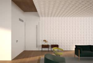 Paneles decorativos de pared y techo INNER color blanco