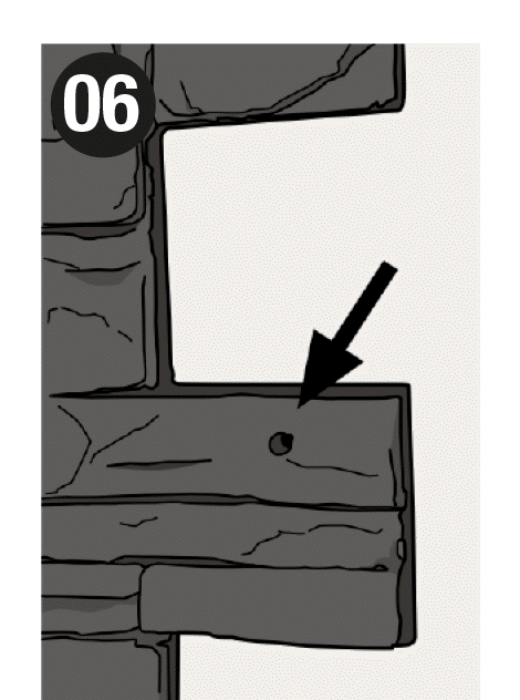Step 6 of the installation: It is very important to drill in places that are easy to conceal. Repeat this 4 to 6 times per panel.