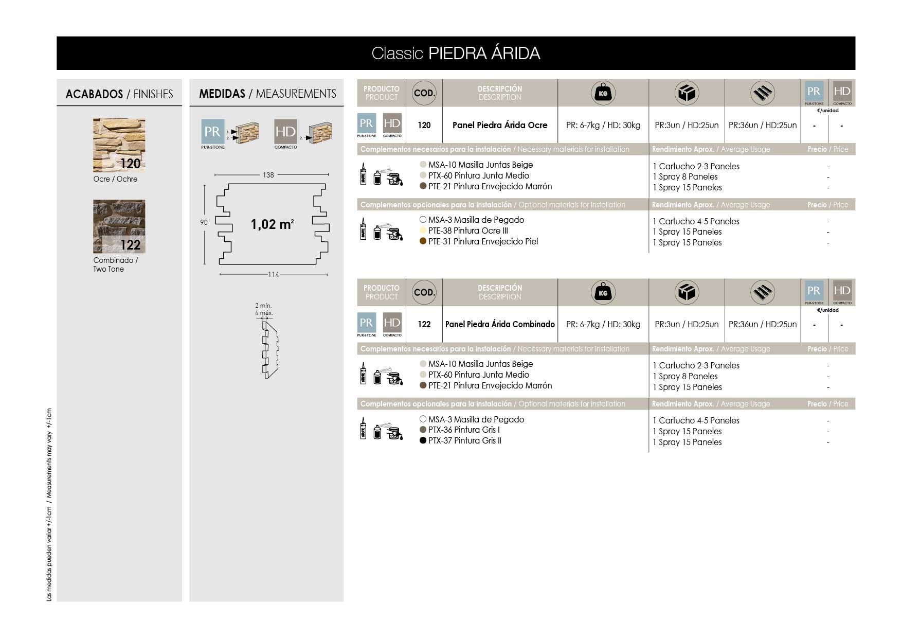 panel decorativo imitación piedra natural