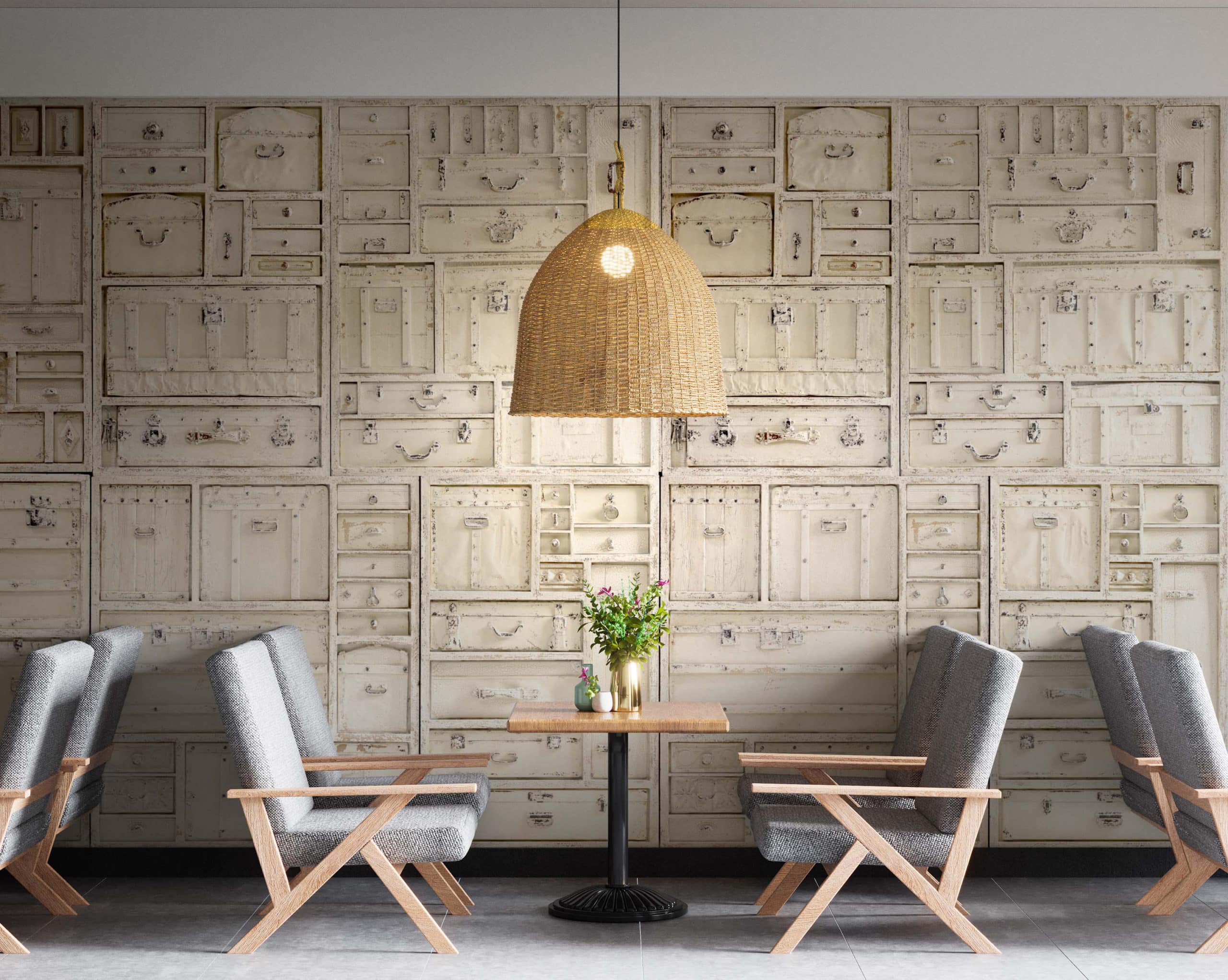 cómo decorar paredes de restaurantes con paneles decorativos